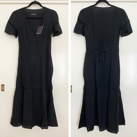 New REFORMATION Locklin Midi Dress - Picture 4 of 7